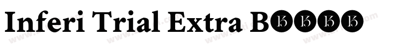Inferi Trial Extra B字体转换